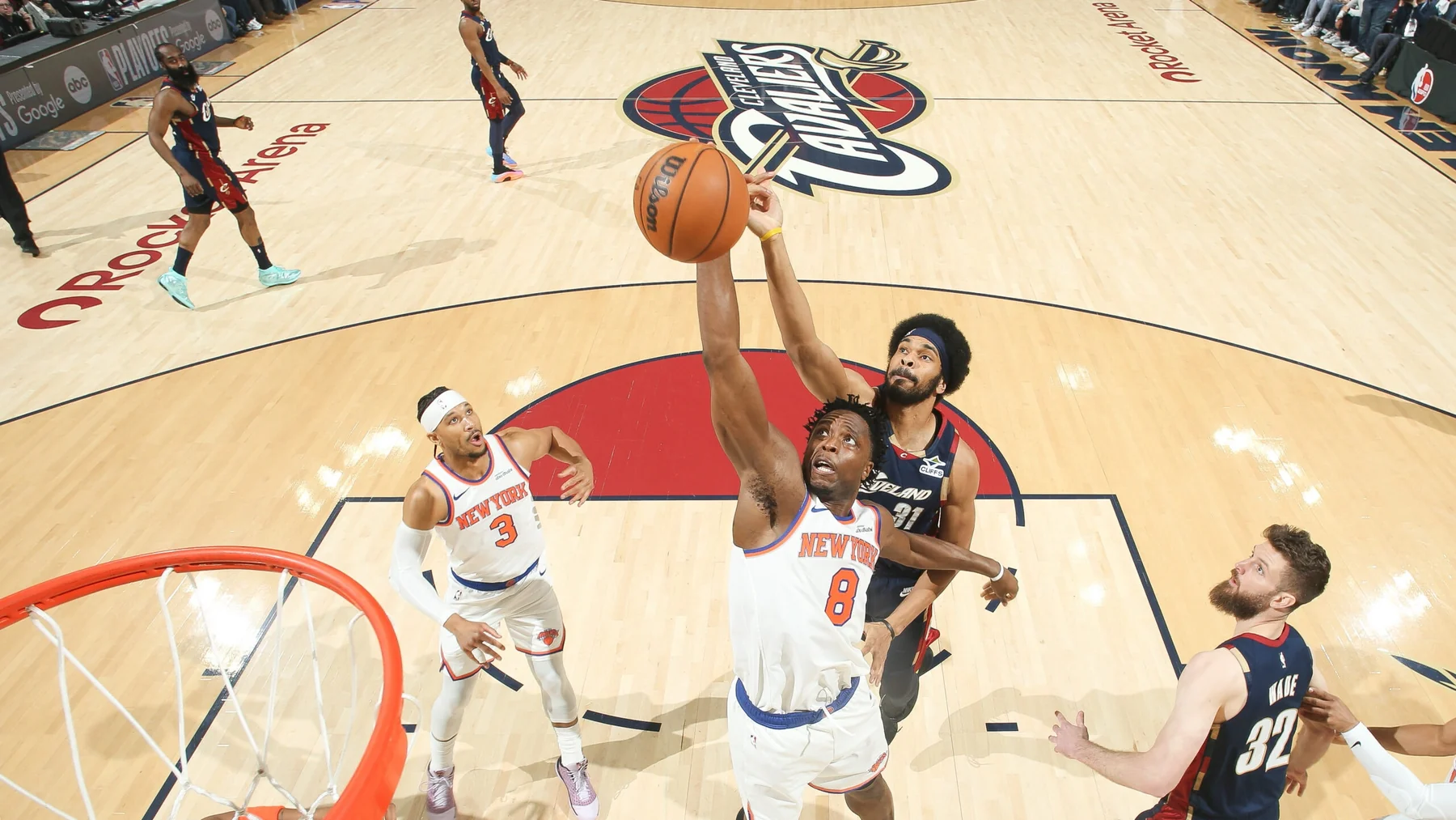 New York Knicks players competing during the 2026 Eastern Conference playoffs